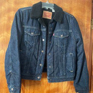 Levi's Original Sherpa Trucker Jacket Dark Blue/ Black